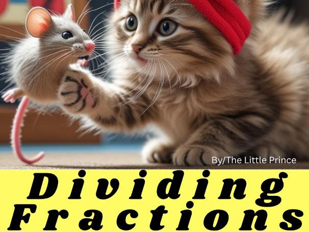Kitten Dividing Fractions Word Problems – 25 Funny 5th Grade Math Activties