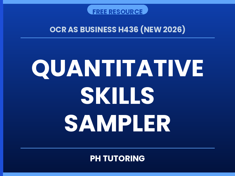 FREE OCR AS Level Business H436 (2026) – Quantitative Skills Practice + Answers