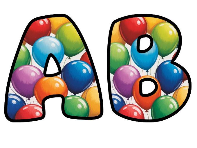 Balloons This Is Your Year Flying Display | Lettering Set | Upper & Lowercase, 0-9 and Signs