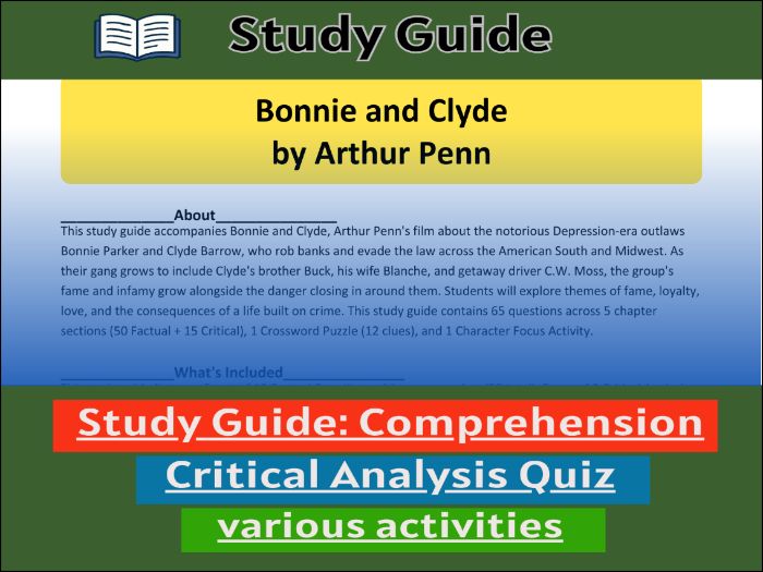 Bonnie and Clyde - Comprehension 91����t & Activities