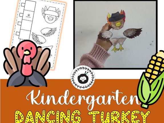 FREEBIE - Dancing turkey Thanksgiving craft for kindergarten