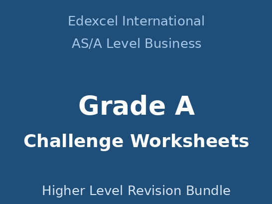Edexcel International AS/A Level Business | Grade A Worksheets  Revision - Unit 1 and  2