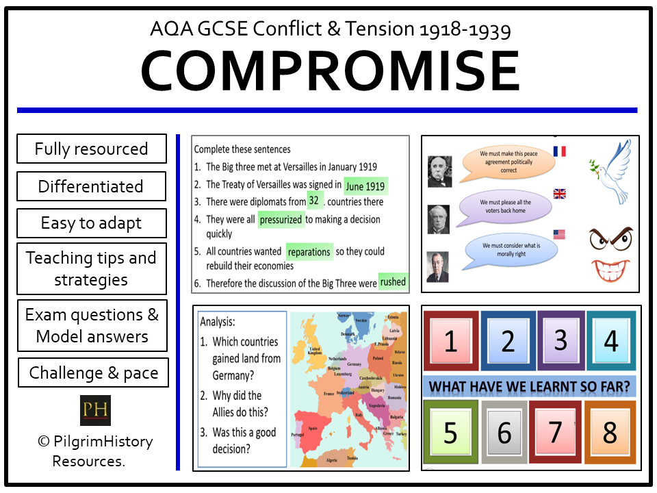 AQA GCSE Conflict & Tension: The Big Three and the Paris Peace Conference