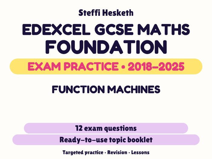 Edexcel GCSE Maths Foundation: Function machines Exam Questions | 2018-2025