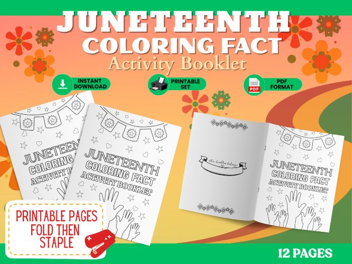 Juneteenth Printable Activity Pack for Kids | Juneteenth Worksheets, Coloring Pages, Word Searches
