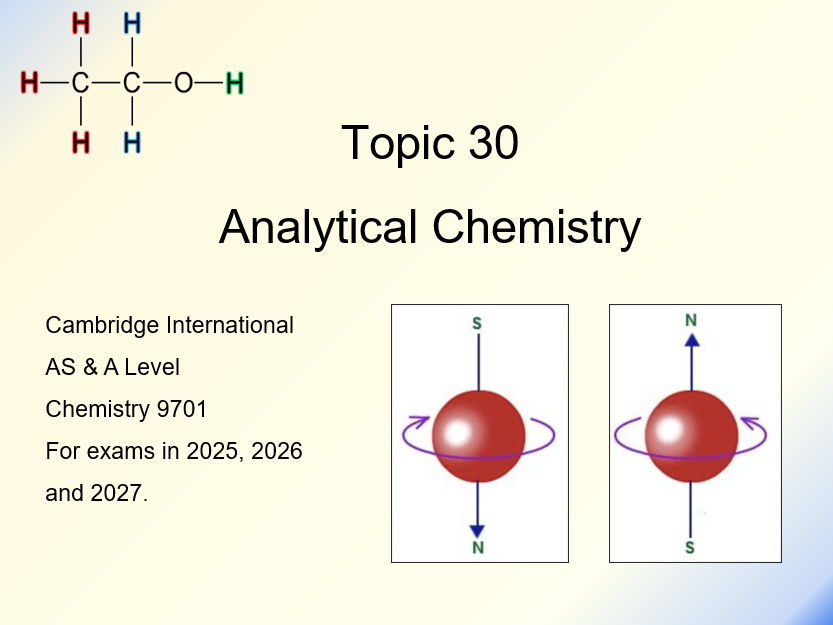 Topic 30 Analytical Chemistry – CIE AS/A Level Chemistry (9701)