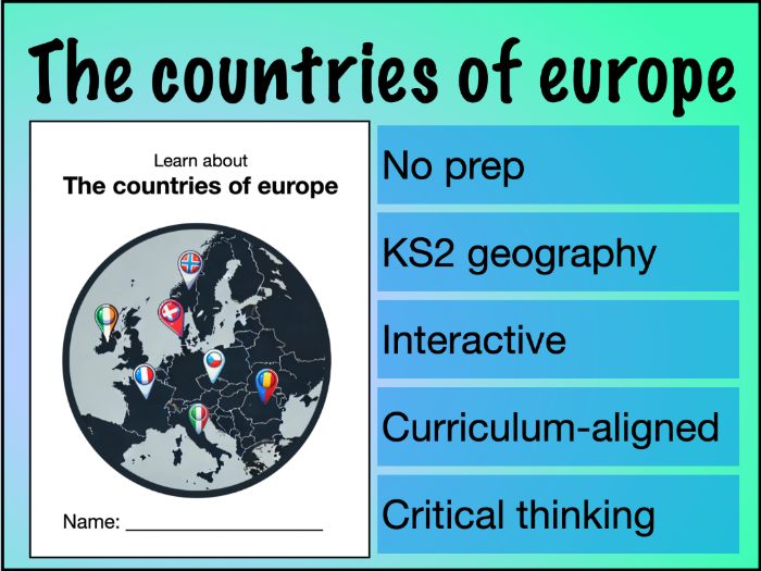 Countries of Europe – Fun KS2 Geography Activities, Capitals, Food, Landmarks & Vikings