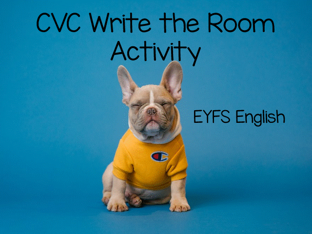 Interactive CVC Words Write the Room Activity Pack for Phonics Practice