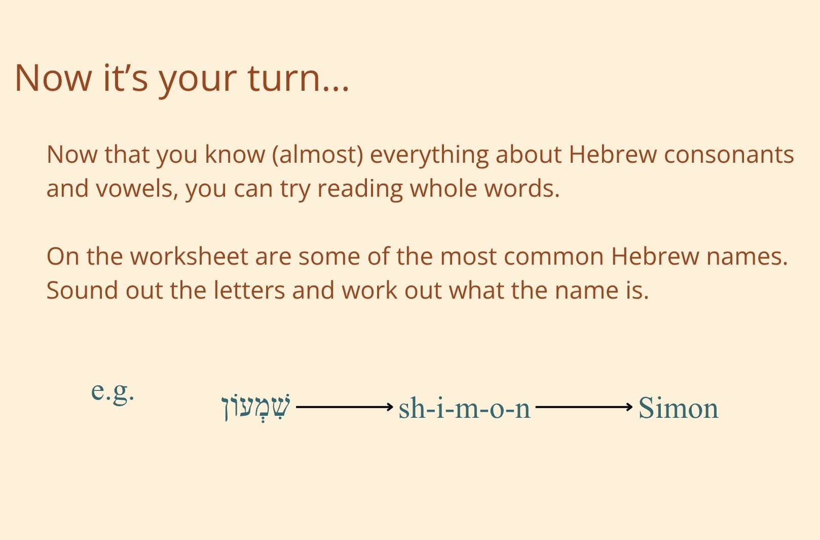 Introduction to Biblical Hebrew Letters