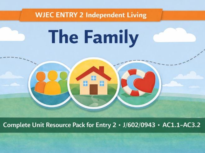 WJEC 6115/E2 – The Family (Entry 2) Full Teaching Pack