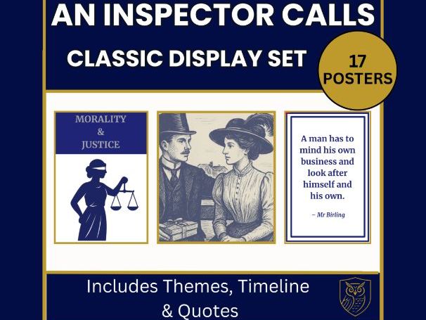 An Inspector Calls GCSE Display Pack – Themes, Quotations & Revision Posters