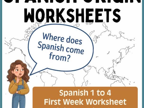 Spanish Origin - History Worksheets
