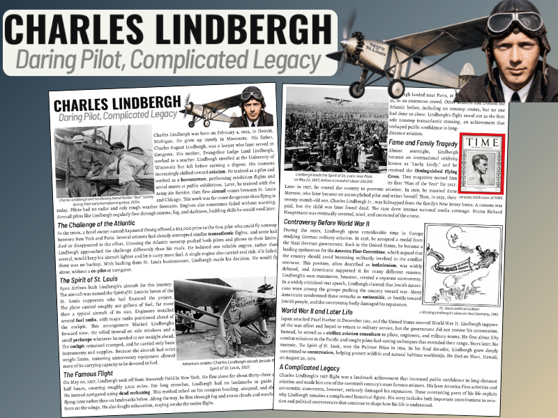 Charles Lindbergh Reading Comprehension