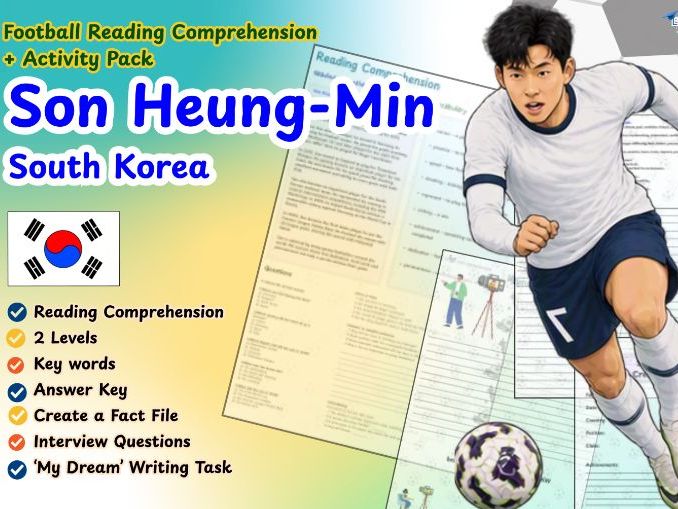 Son Heung-Min Reading Comprehension | Football Non‑Fiction | Vocabulary - Soccer