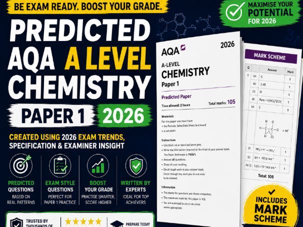 AQA ALevel Chemistry Paper 1 2026 Predicted Paper With Mark Scheme