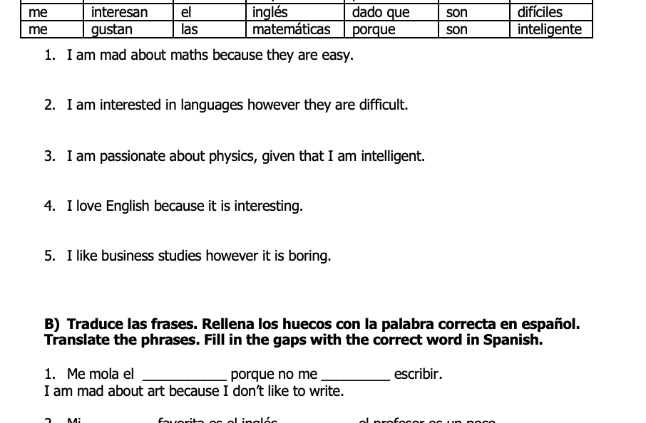 Viva AQA Mi vida en el Insti Punto de Partida 1 | Teaching Resources