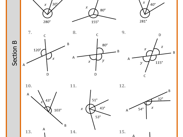 Angles on a straight line and at a point