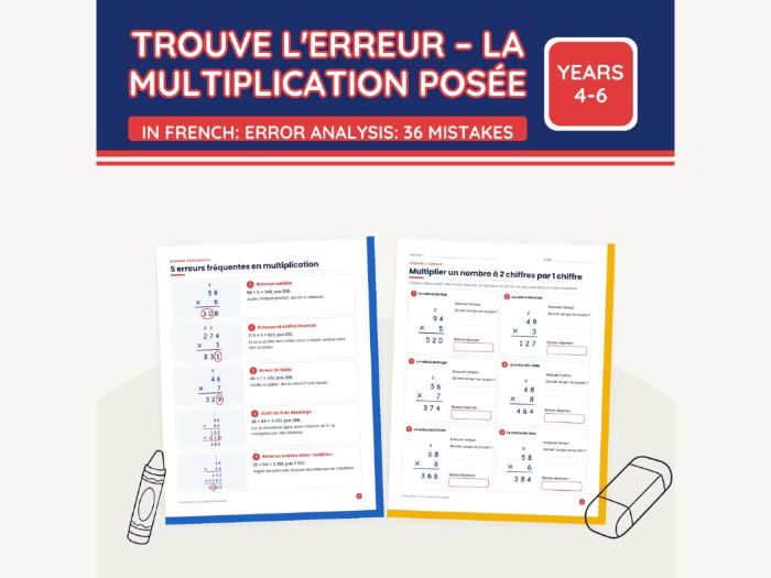 French Find the Mistake: Multiplication