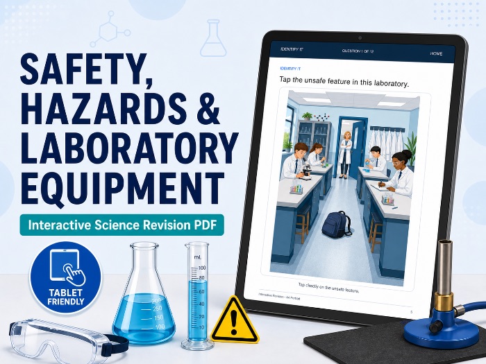 Interactive ebook Safety Hazards & equipment