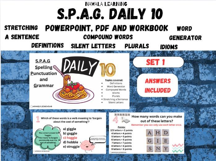 S.P.A.G. Daily 10 Activity Pack (Set 1)