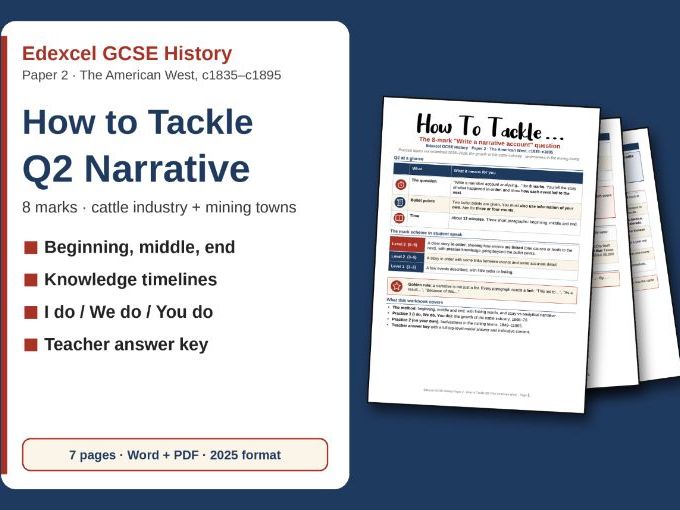 Edexcel GCSE American West Q2 Narrative Workbook