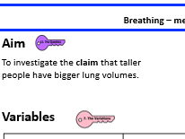 KS3 Breathing – measuring lung volume Write-up