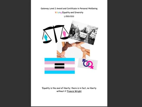 Equality and Diversity PSHE Booklet. Gateway Level 2 Qualification