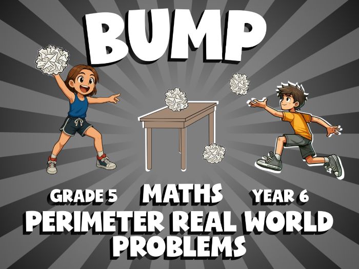 Perimeter Real World Problems BUMP Maths Game | No-Prep Year 6 Review Activity