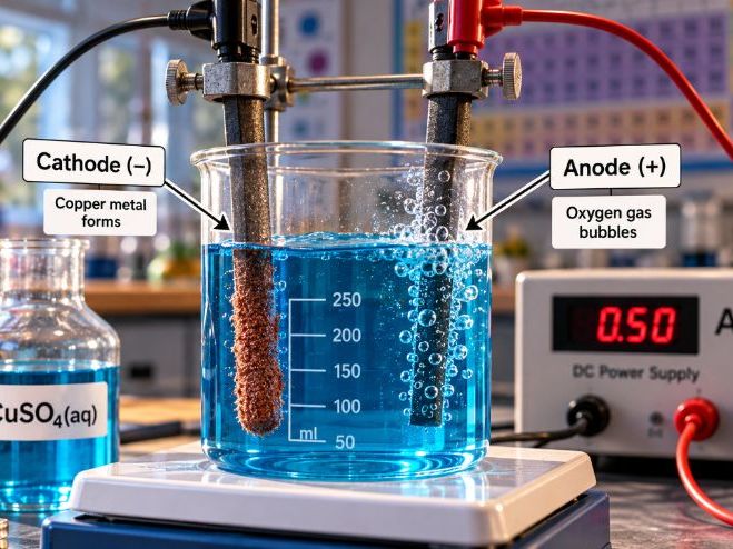 GCSE Chemistry Electrolysis of Aqueous Solutions | Lesson + Differentiated Worksheets
