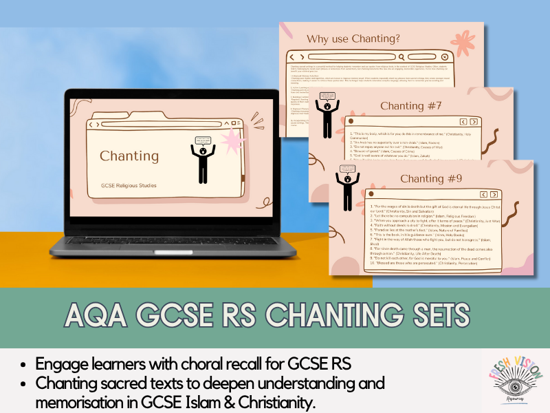 GCSE RS AQA: Chanting Practice – Sacred Writings Quote Sets for Christianity & Islam