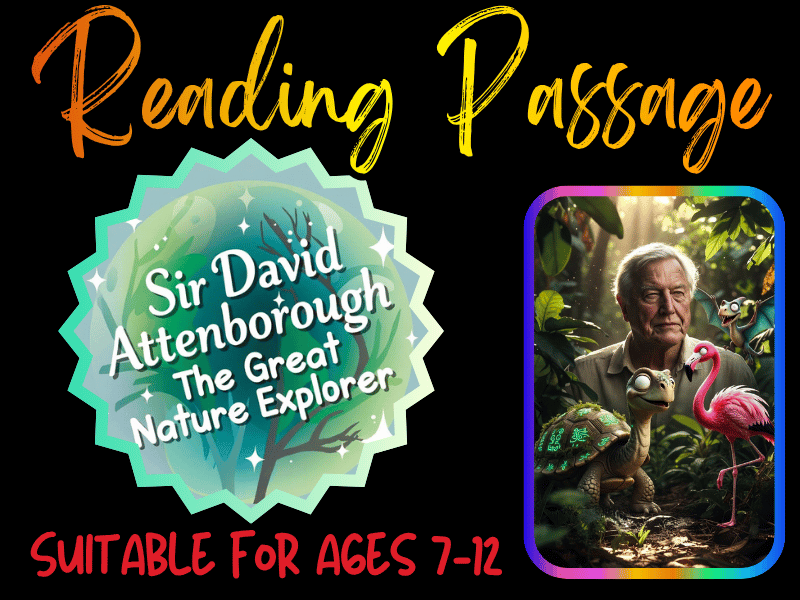 Sir David Attenborough the Great Nature Explorer Reading Passage for Kids