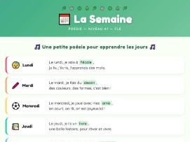 Les jours de la semaine – Jeu FLE A1