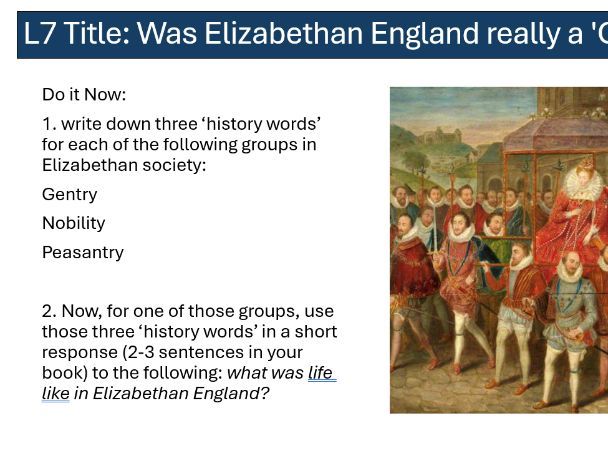 GCSE AQA Elizabethan England, 1568-1603 2.2 - Theatre and the Golden Age