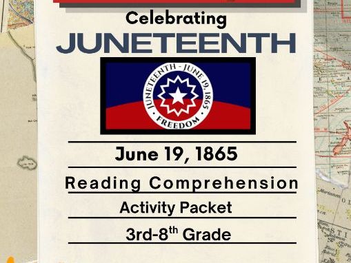 Juneteenth Reading Comprehension Packet | Grades 3rd-8th
