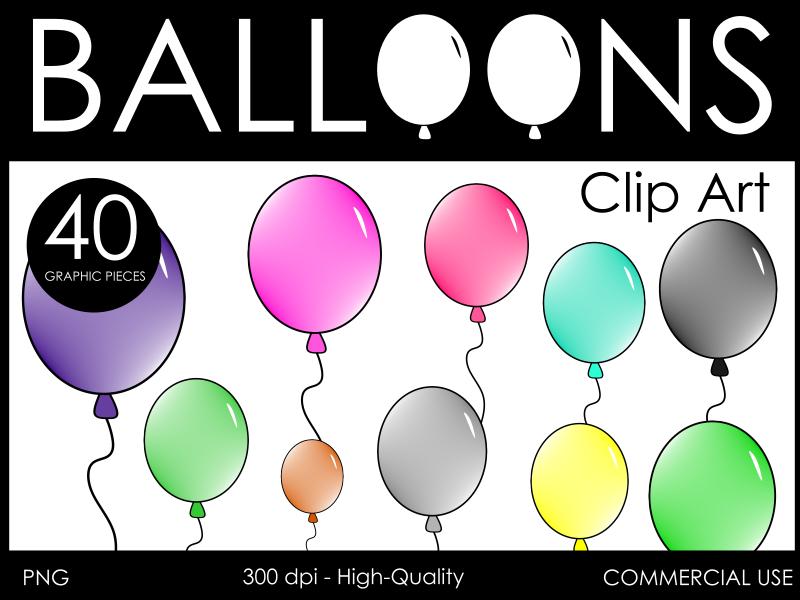Colorful Balloons Clip Art