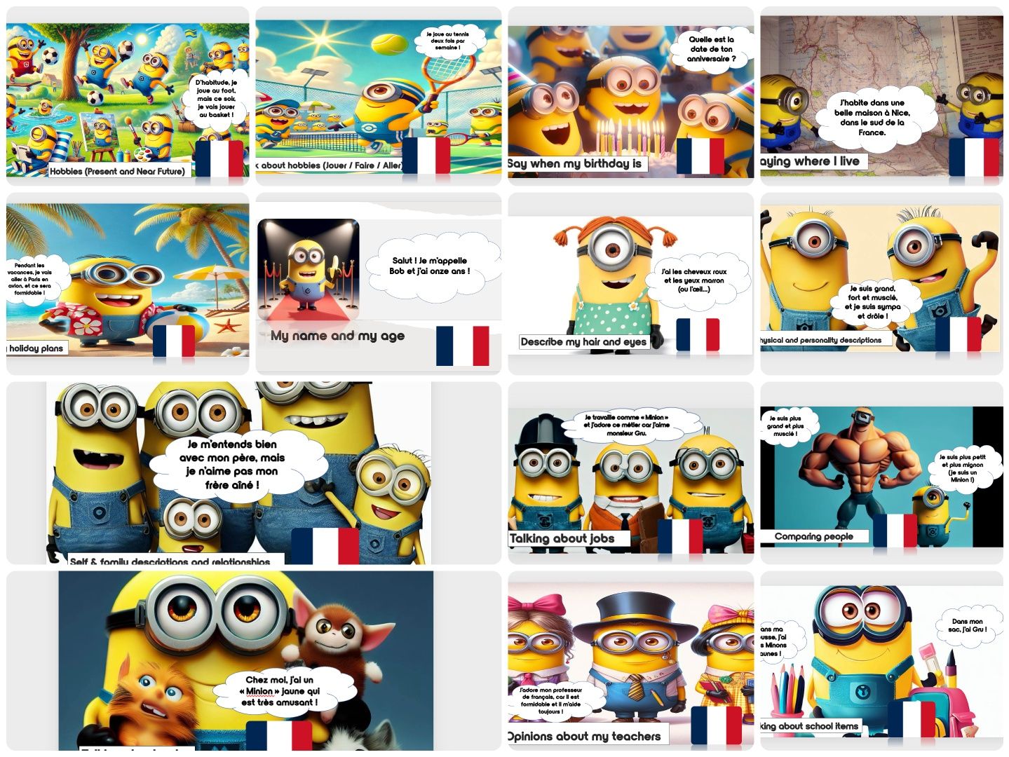 FRENCH Songs Bundle: Year 7 (UK KS3) / Grade 6 (US & MYP)