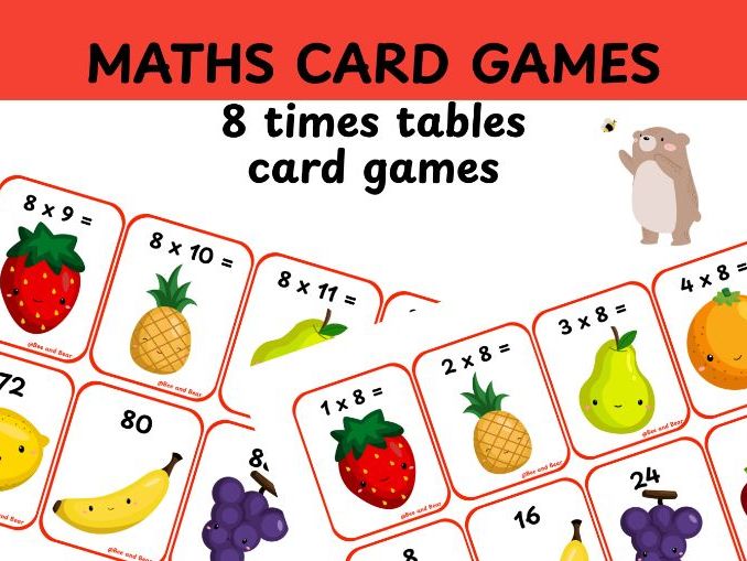 8 times table fun card games