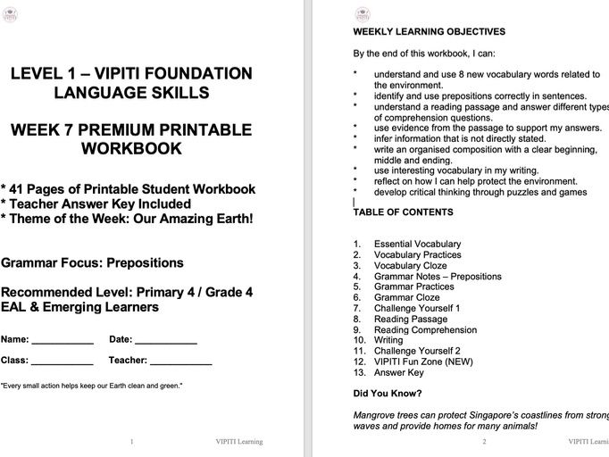 Amazing Earth | Grade 4 EL Workbook