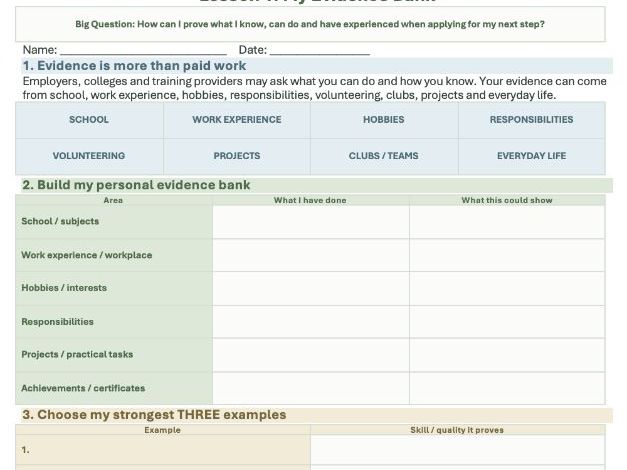 Year 11 – TRANSITION: Preparing for My Next Step