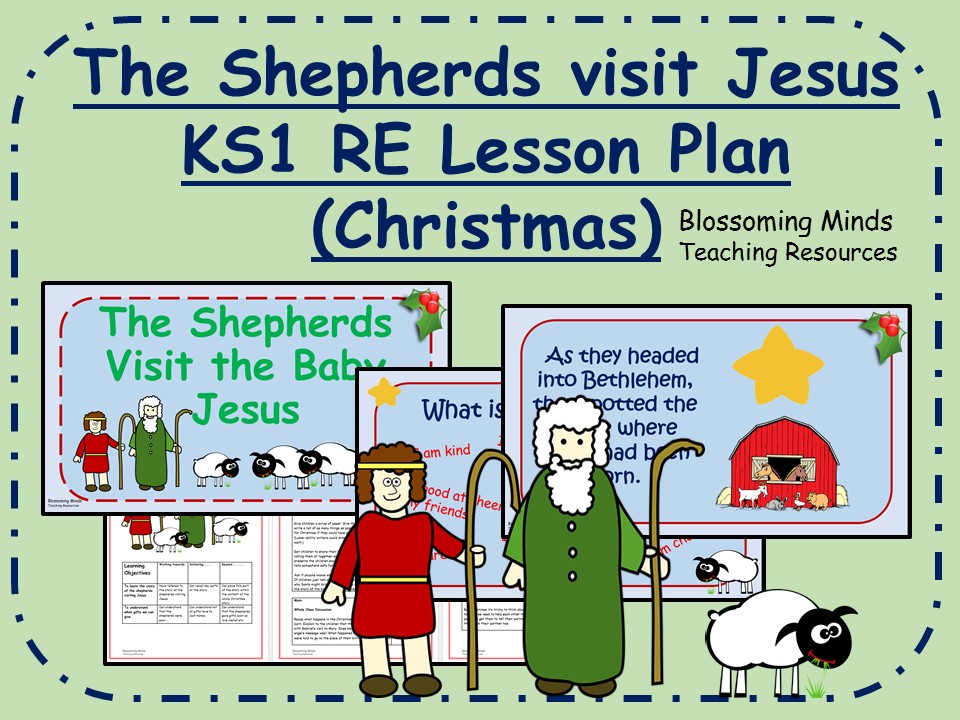 KS1 Christmas RE lesson The shepherds visit Jesus by blossomingminds