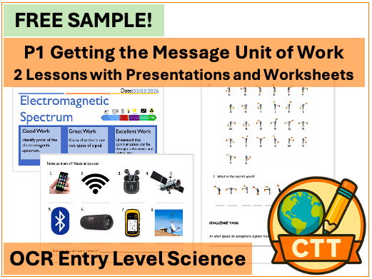 FREE - OCR Entry Level Science - P1 Getting the Message - 2 Lessons