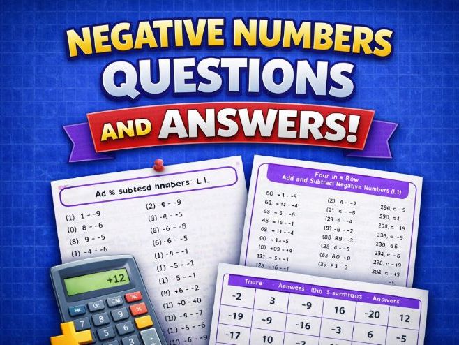 4 in a Row - Add & Subtract Negative Numbers L01