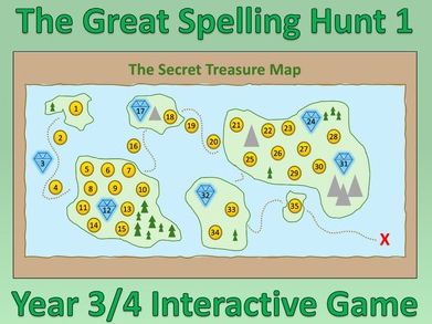 Year 3/4 Spelling Rules - Interactive Treasure Hunt (Game 1)