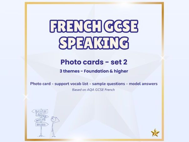 Photo cards – New French GCSE Speaking (AQA) – Set 2