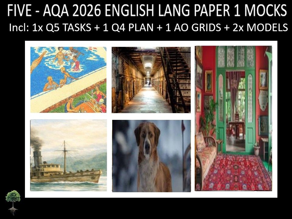 FIVE - AQA PAPER 1 | 2026 FULL MOCKS | Q5 TASKS | Q4 PLAN |AO GRIDS | MODELS