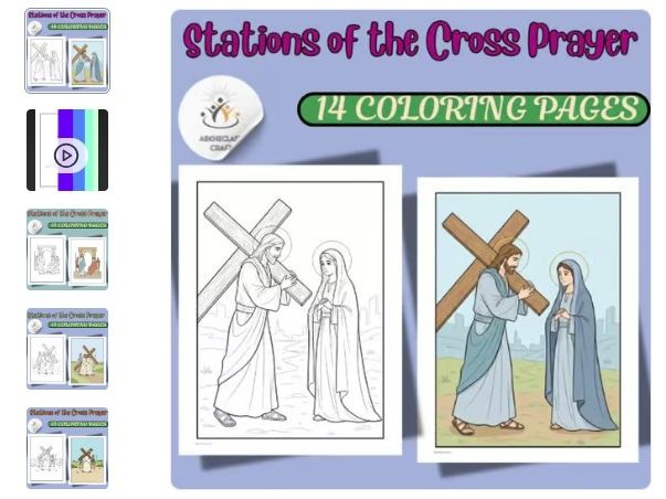 Stations of the Cross – Catholic Coloring Book for Children