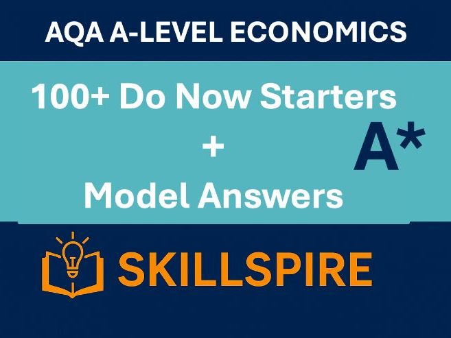 AQA A-Level Economics Do Now Starters with Complete Model Answers | 100+ Exam Practice Tasks