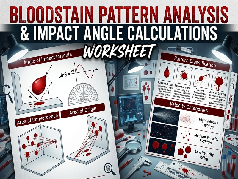 Bloodstain Pattern Analysis & Impact Angle Calculations