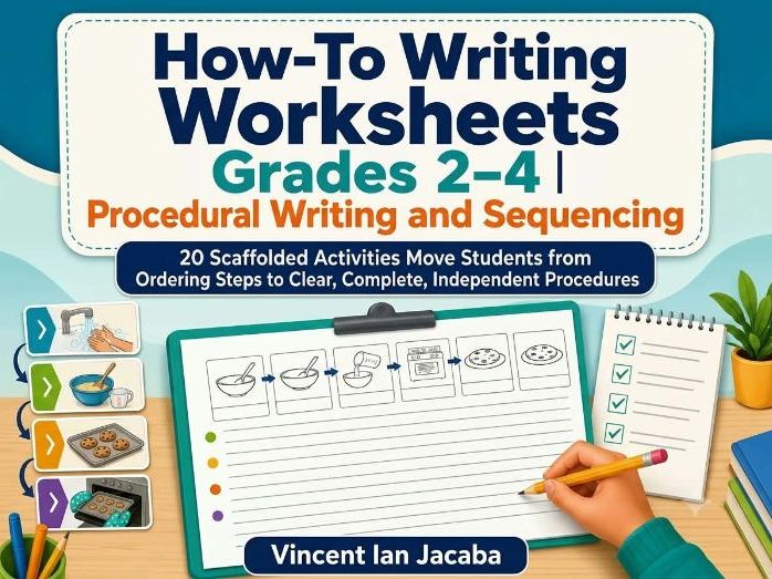 Procedural Writing Worksheets Grades 2–4-How-To Writing & Sequencing Activities