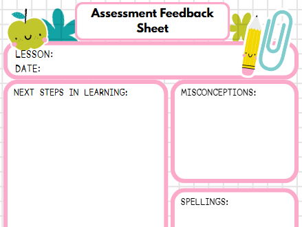 Assessment feedback record